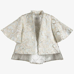 Roma e Toska Принцесса-Куртка из золотистой парчи | Childrensalon Outlet