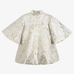 Roma e Toska Принцесса-Куртка из золотистой парчи | Childrensalon Outlet