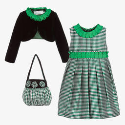 Romano Princess-Green 3 Piece Dress Set | Childrensalon Outlet
