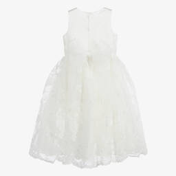 Romano Princess-Ivory Floral Lace Dress & Bag  | Childrensalon Outlet