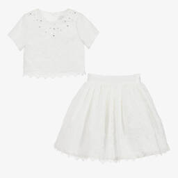 Roma e Toska Принцесса-Ivory Lace 3 Piece Outfit  | Childrensalon Outlet