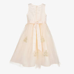 Romano Princess-فستان تول ودانتيل لون خوخي وذهبي | Childrensalon Outlet