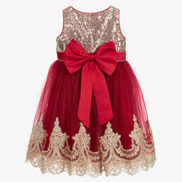 Roma e Toska Принцесса-Red Sequin & Tulle Dress | Childrensalon Outlet