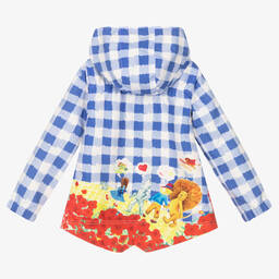 Rosalita Señoritas-Blue Check Lightweight Coat | Childrensalon Outlet