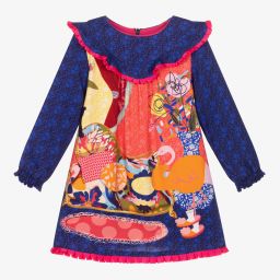 Rosalita Señoritas-Blue Floral & Flamingo Dress | Childrensalon Outlet