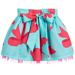 Rosalita Señoritas-Blue & Pink Cotton Skirt | Childrensalon Outlet