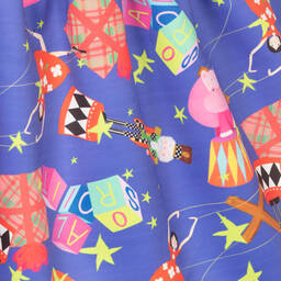 Rosalita Señoritas-فستان ساتان لون أزرق وزهري بطبعة ورود | Childrensalon Outlet