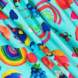 Rosalita Señoritas-Blue Rainbow & Cup Cake Cotton Dress | Childrensalon Outlet