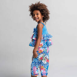 Rosalita Señoritas-Синие брюки с цветочным рисунком для девочек | Childrensalon Outlet