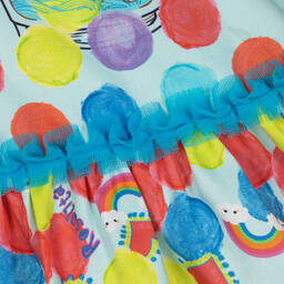 Rosalita Señoritas-Girls Blue Milkshake Logo Dress | Childrensalon Outlet