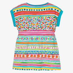 Rosalita Señoritas-Girls Blue & Pink Cotton T-Shirt | Childrensalon Outlet