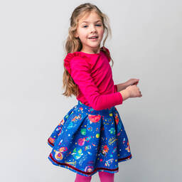 Rosalita Señoritas-Синяя юбка с космическим принтом для девочек | Childrensalon Outlet