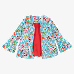 Rosalita Señoritas-Girls Blue & White Stripe Raincoat | Childrensalon Outlet