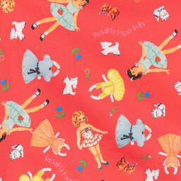 Rosalita Señoritas-Girls Coral Red Cotton Skirt | Childrensalon Outlet