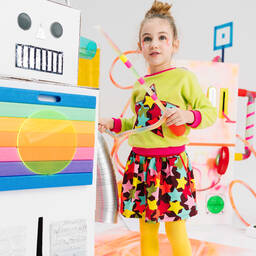 Rosalita Señoritas-Girls Green & Pink Fleece Sweatshirt | Childrensalon Outlet