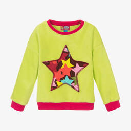 Rosalita Señoritas-Girls Green & Pink Fleece Sweatshirt | Childrensalon Outlet