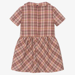 Rosalita Señoritas-Girls Pink & Beige Check Dress | Childrensalon Outlet