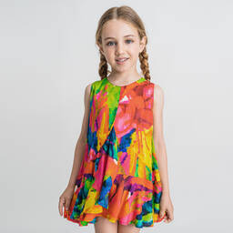 Rosalita Señoritas-Girls Pink & Green Dress | Childrensalon Outlet