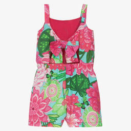 Rosalita Señoritas-بلاي سوت قطن تويل لون أخضر وزهري للبنات | Childrensalon Outlet