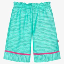 Rosalita Señoritas-Girls Turquoise Cotton Trousers | Childrensalon Outlet