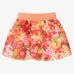 Rosalita Señoritas-Red, Pink & Orange Floral Skirt | Childrensalon Outlet
