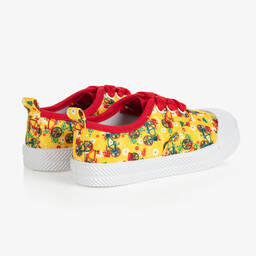 Rosalita Señoritas-Yellow Bicycle Print Trainers | Childrensalon Outlet