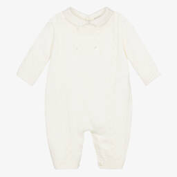 Sarah Louise-Baby Boys Ivory Cable Knit Romper | Childrensalon Outlet