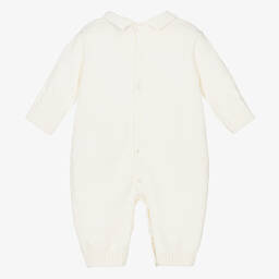 Sarah Louise-Baby Boys Ivory Cable Knit Romper | Childrensalon Outlet