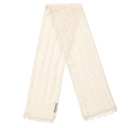 سارا لويز-طقم قبعة وسكارف أكريليك لون عاجي للمولودات | Childrensalon Outlet