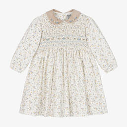 Sarah Louise-فستان سموكينغ بطبعة ورود لون عاجي أطفال بناتي | Childrensalon Outlet