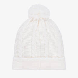 Sarah Louise-Baby Girls Ivory Knitted Hat | Childrensalon Outlet