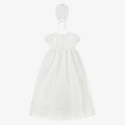 Sarah Louise-Baby Girls Ivory Organza Embroidered Ceremony Dress Set | Childrensalon Outlet