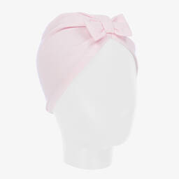 Sarah Louise-Baby Girls Pink Cotton Turban | Childrensalon Outlet
