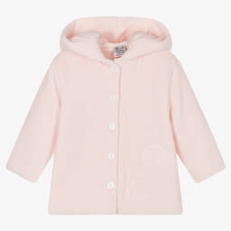 سارا لويز-Baby Girls Pink Velour Pram Coat | Childrensalon Outlet