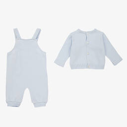 Sarah Louise-Голубой трикотажный топ и комбинезон | Childrensalon Outlet