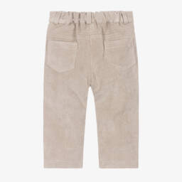 Sarah Louise-Boys Beige Cotton Corduroy Trousers | Childrensalon Outlet