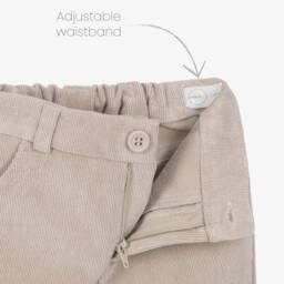 Sarah Louise-Boys Beige Cotton Corduroy Trousers | Childrensalon Outlet
