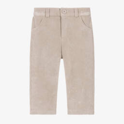 Sarah Louise-Boys Beige Cotton Corduroy Trousers | Childrensalon Outlet