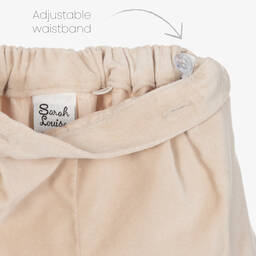 Sarah Louise-Boys Beige Hand-Smocked Buster Suit | Childrensalon Outlet