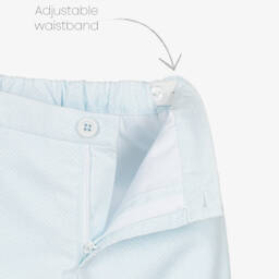 Sarah Louise-Boys Blue Herringbone Pattern Trousers | Childrensalon Outlet