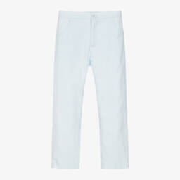 Sarah Louise-Boys Blue Herringbone Pattern Trousers | Childrensalon Outlet