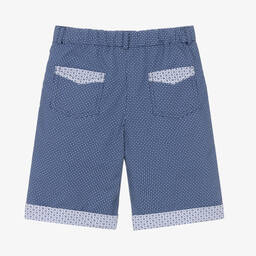 Sarah Louise-Boys Blue Patterned Shorts  | Childrensalon Outlet