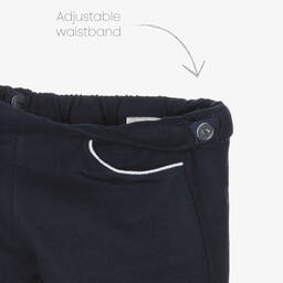 Sarah Louise-Boys Blue Smocked Cotton Shorts Set | Childrensalon Outlet