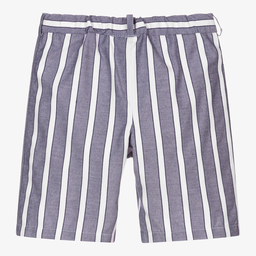 Sarah Louise-Boys Blue & White Shorts | Childrensalon Outlet