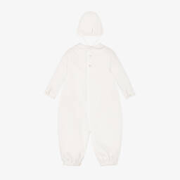 Sarah Louise-Boys Cream Smocked Romper Set | Childrensalon Outlet