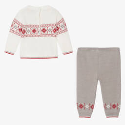 Sarah Louise-Boys Ivory Fair Isle Knit Set | Childrensalon Outlet