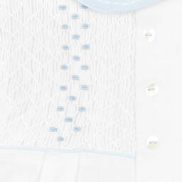 Sarah Louise-Boys White & Blue Shorts Set | Childrensalon Outlet