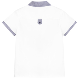 Sarah Louise-Boys White Cotton Shirt | Childrensalon Outlet