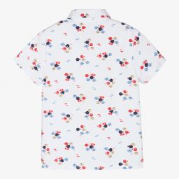 Sarah Louise-Boys White Cotton Shirt | Childrensalon Outlet