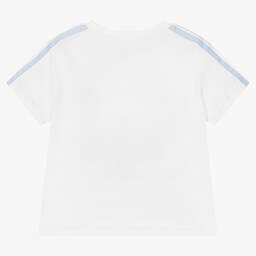 Sarah Louise-Boys White Cotton T-Shirt | Childrensalon Outlet